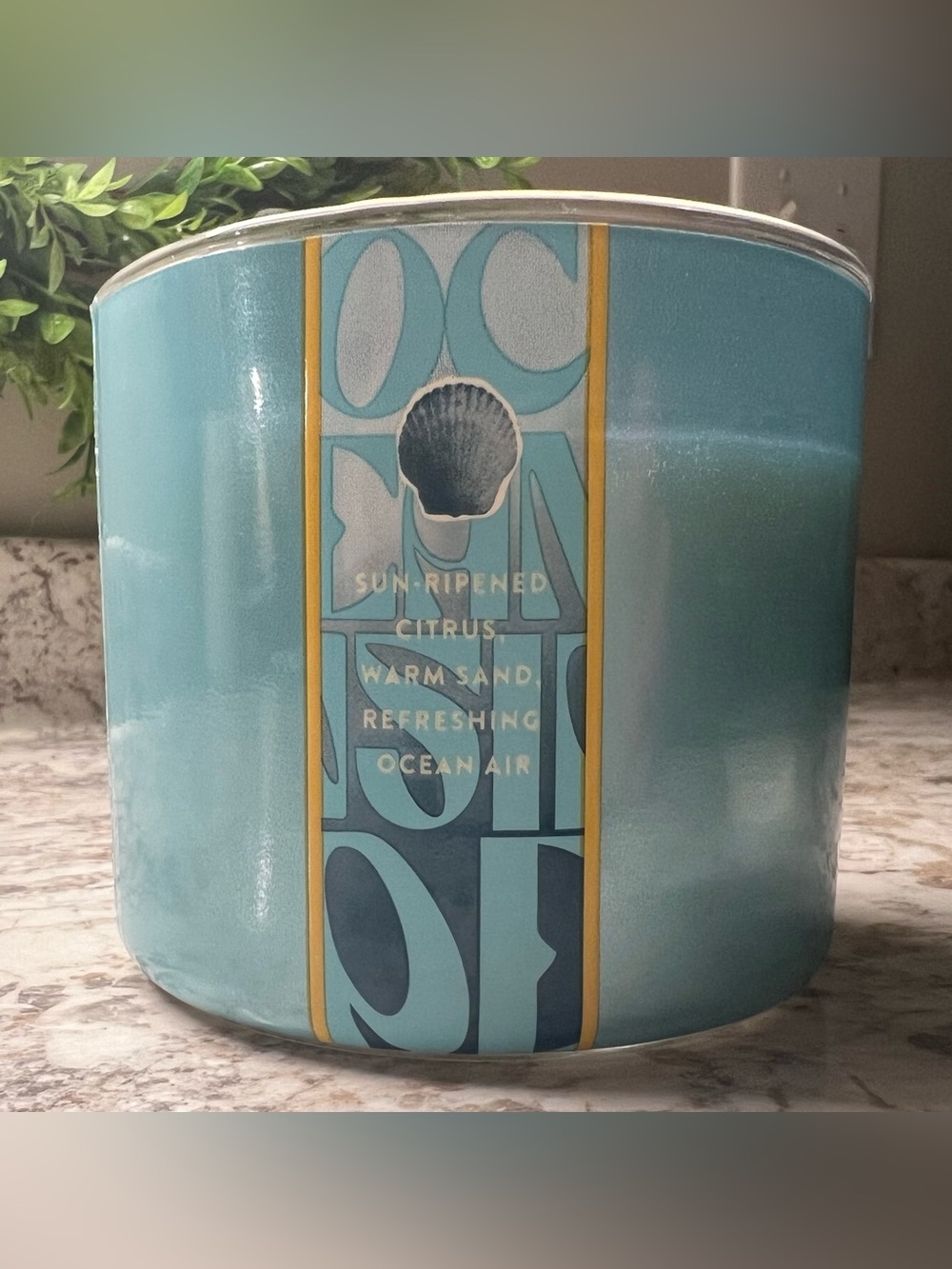 Bath & Body Works 3-Wick candles — NEW Morning Rainstorm and LIKE NEW Oceanside - Picture 10 of 13
